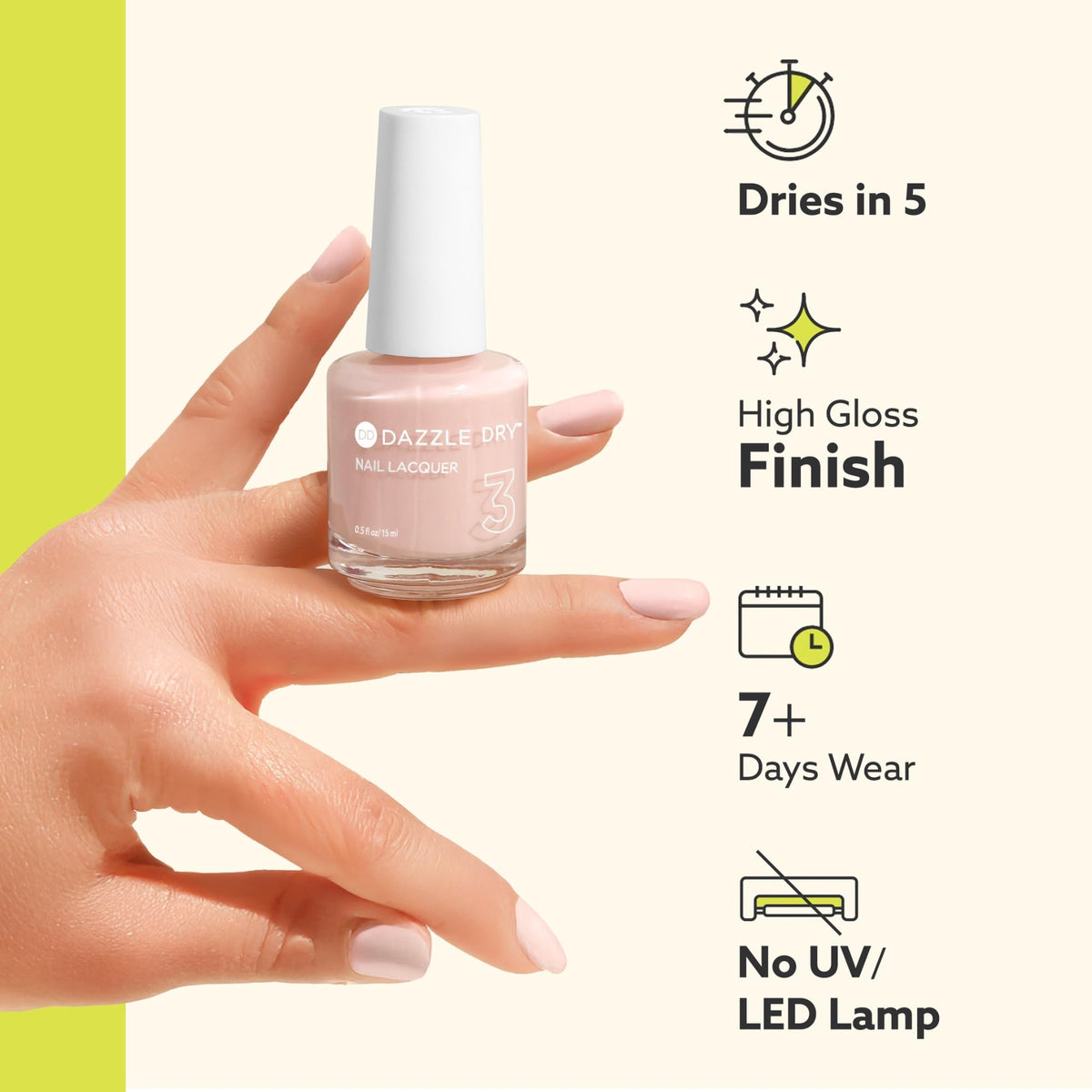 Dazzle Dry Alluring Charm displayed with Steps 1–4 showing system compatibility