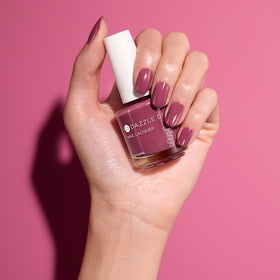 Dazzle Dry on natural nail showing two thin coats for smooth, fast-drying color