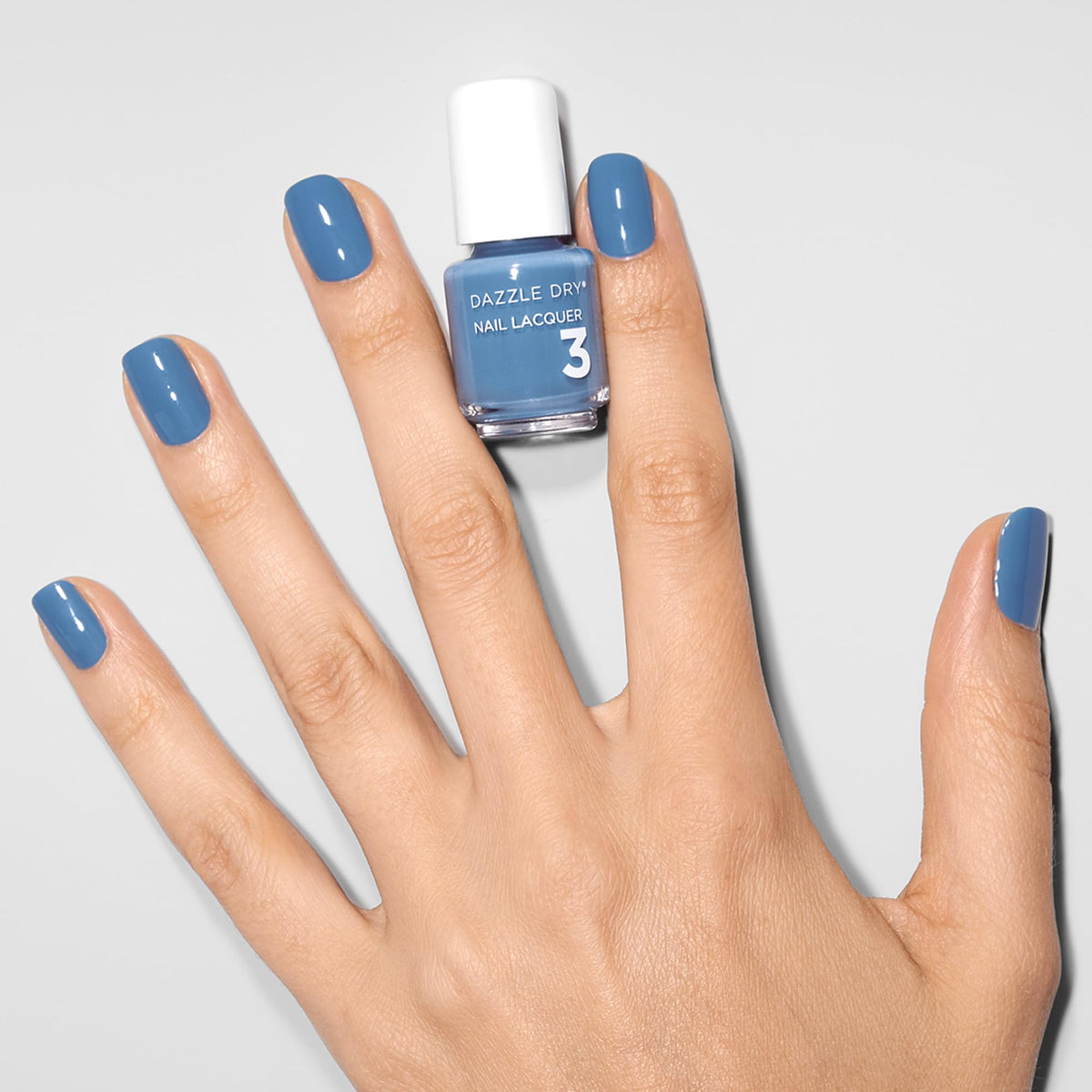 Dazzle Dry base and top coats side-by-side for fast five-minute drying benefit