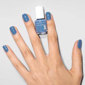 Dazzle Dry base and top coats side-by-side for fast five-minute drying benefit