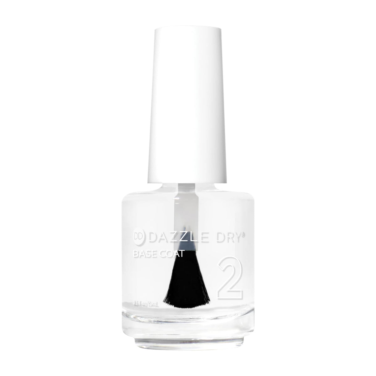 Dazzle Dry front packaging showing clear base coat for even application