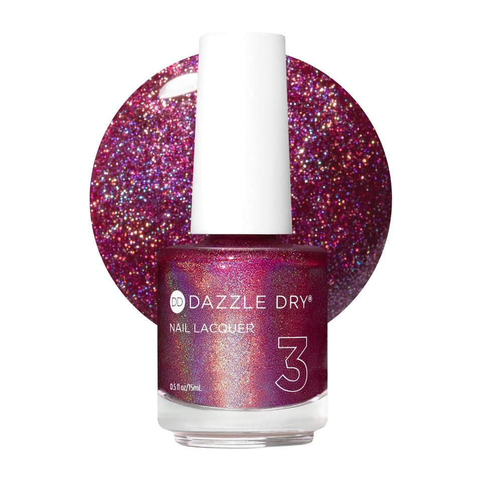 Dazzle Dry Beauty Sleep front bottle showing color and finish benefit