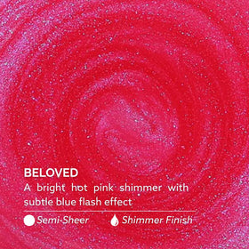 Close-up shimmer texture of Dazzle Dry Beloved highlighting sparkle