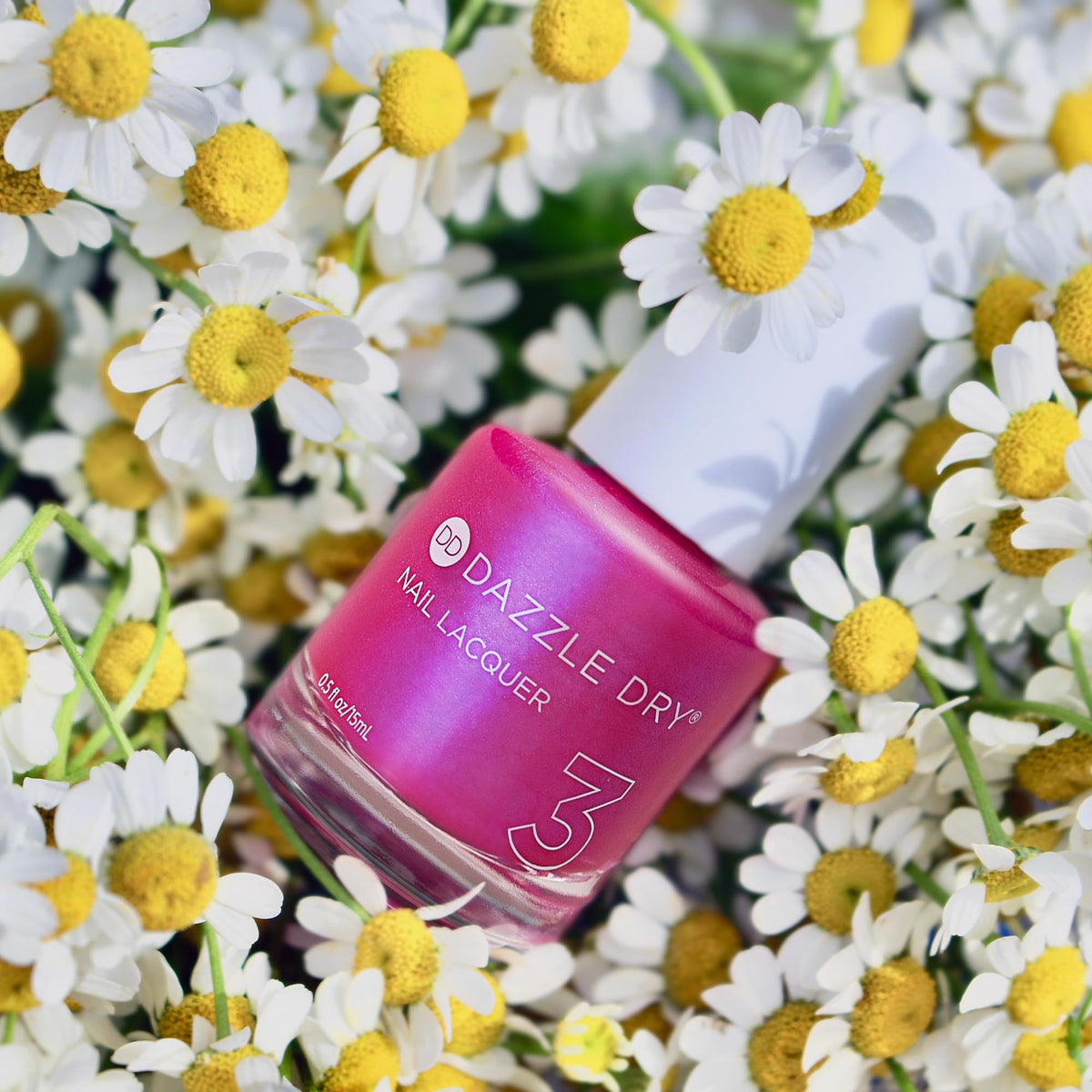 Swatched Dazzle Dry Beloved on nails showing semi-sheer pink finish