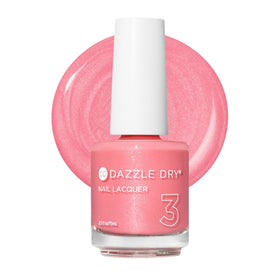 Dazzle Dry bottle front showing Cherry Blossom shade and sleek packaging benefit