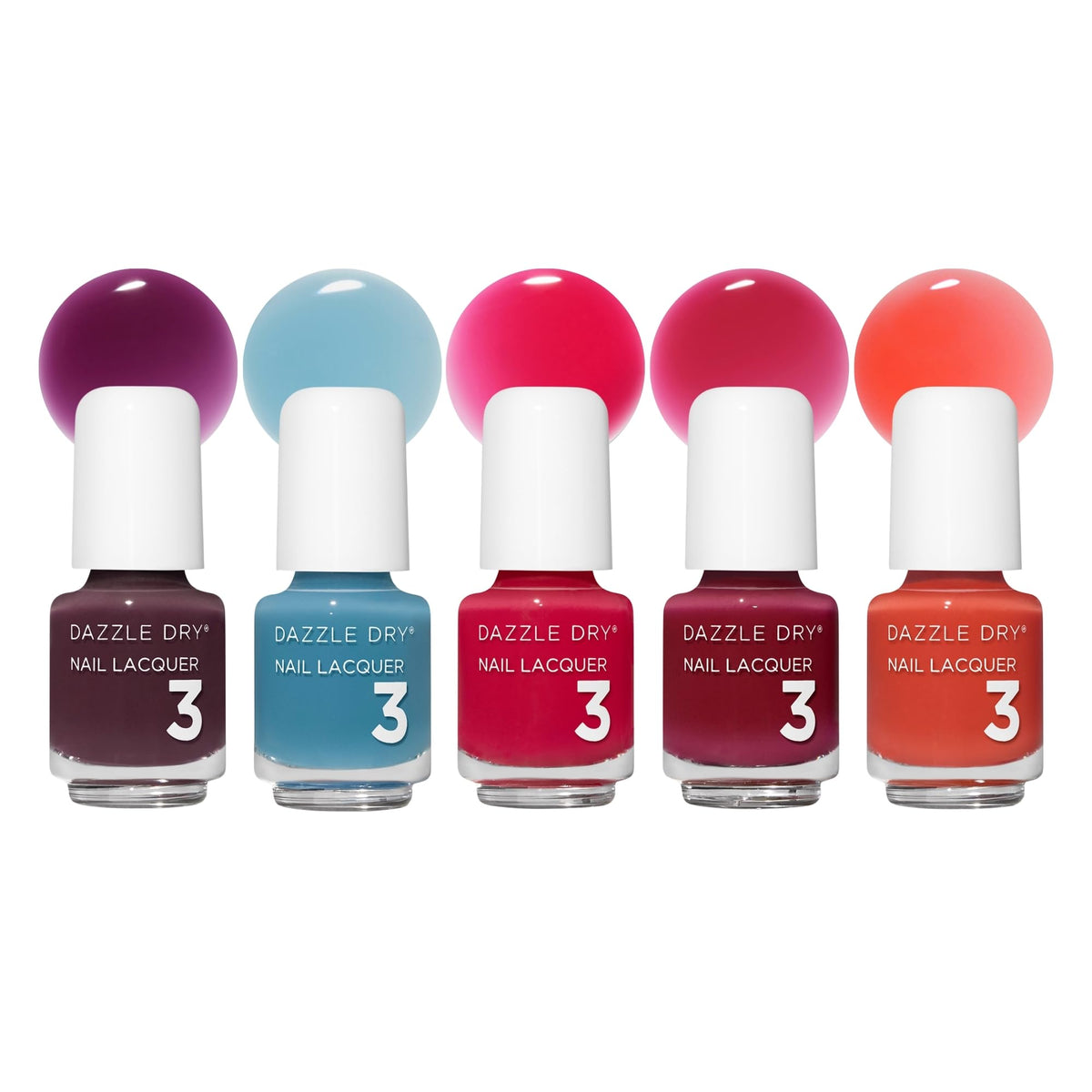 Dazzle Dry front packaging showing Carnival mini flight and quick-dry benefit