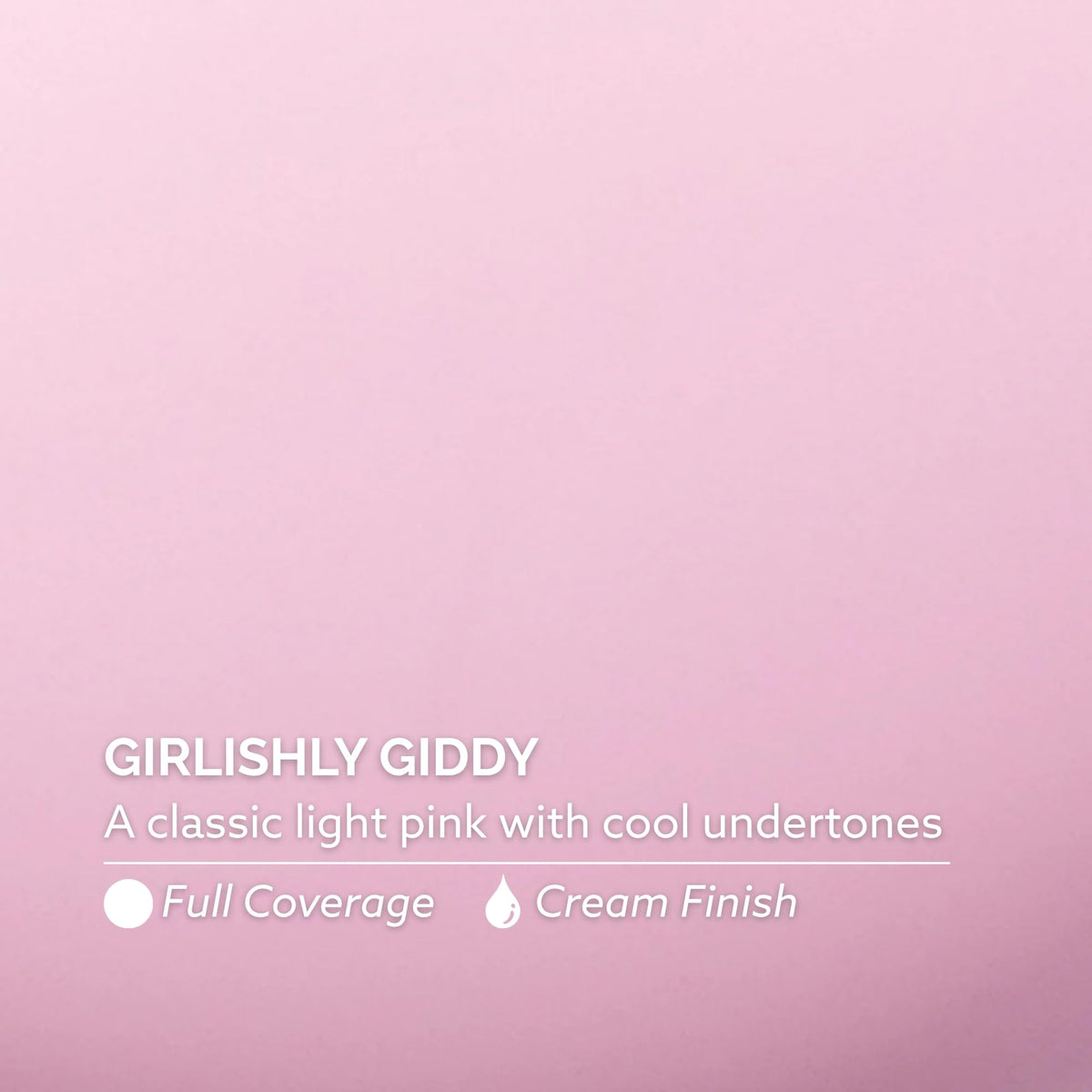 Dazzle Dry color swatch on nails showing Girlishly Giddy cool-pink finish benefit