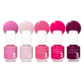 Dazzle Dry front packaging showing five mini lacquers for easy gifting