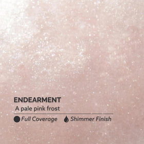 Dazzle Dry swatch on nails illustrating wearable shimmer and full coverage