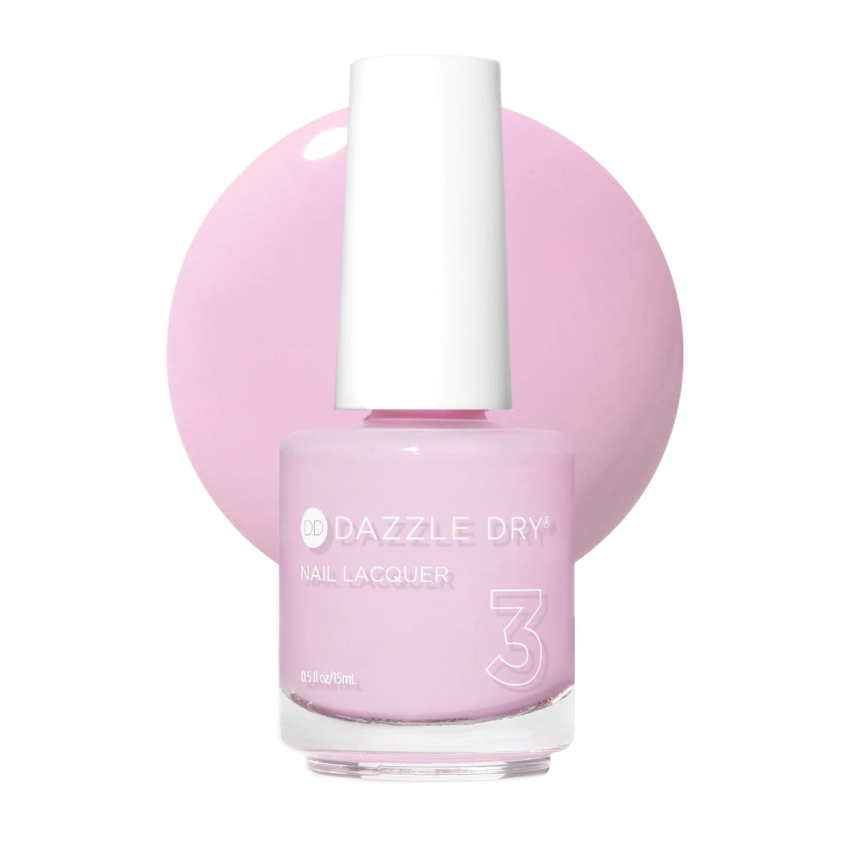 Dazzle Dry front bottle showing Soft Caress shade and compact packaging benefit