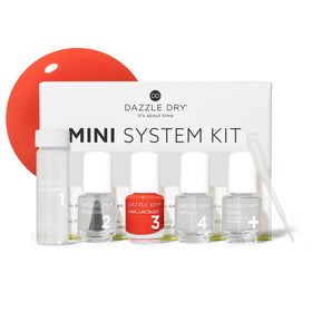 Dazzle Dry front packaging showing Red Hot Chili and compact kit benefit
