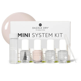 Dazzle Dry front packaging showing kit and shade benefits