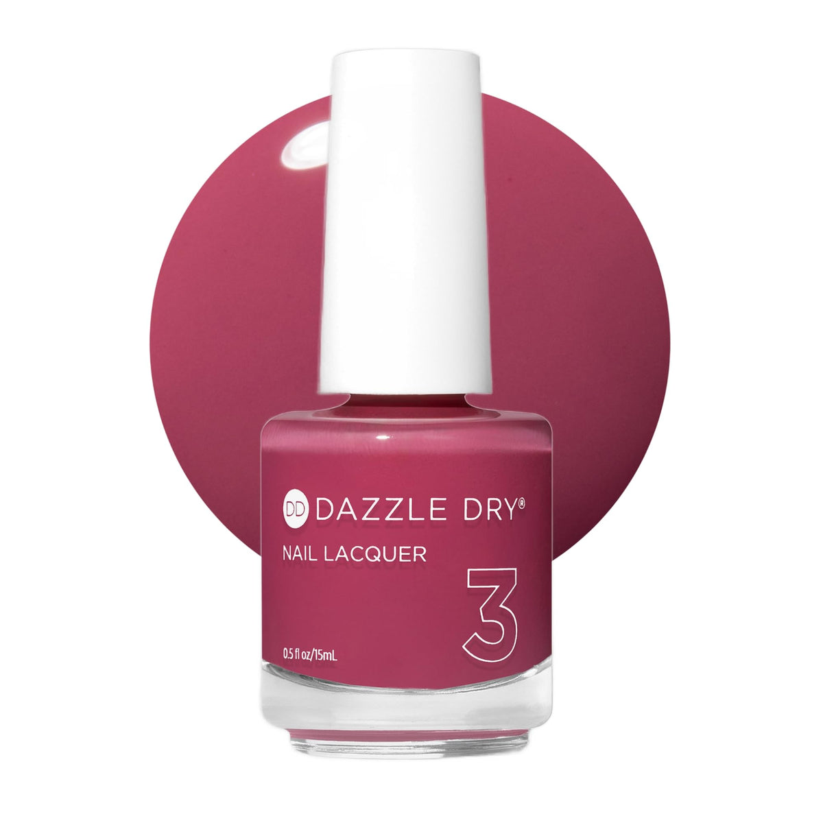 Dazzle Dry front packaging showing Take A Chance berry mauve and product benefit
