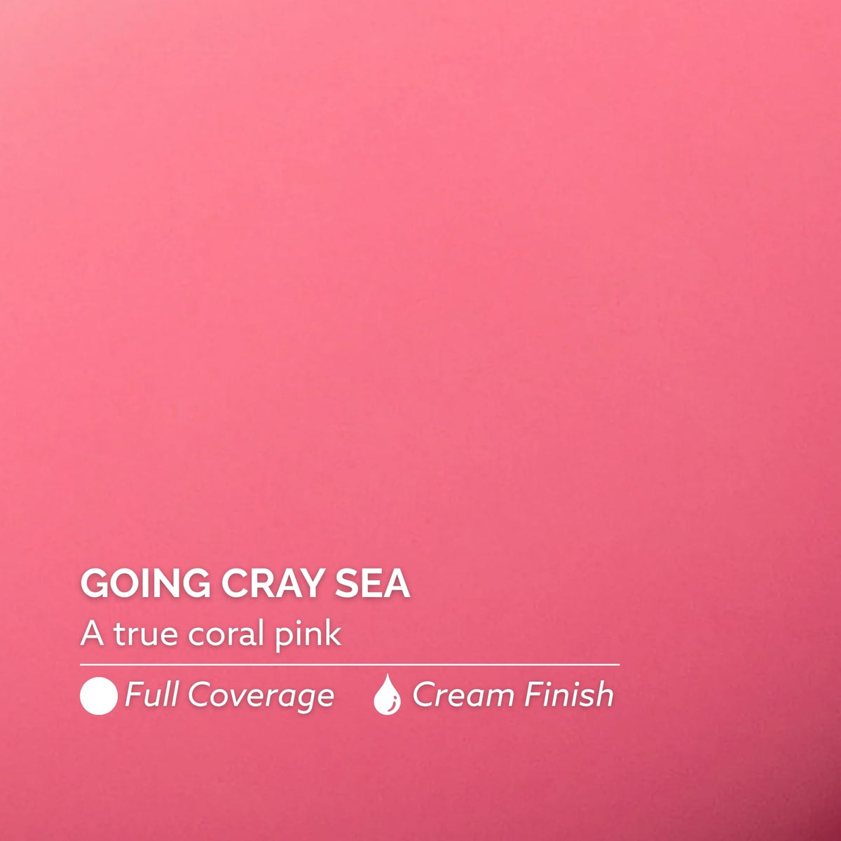 Dazzle Dry painted hand swatch highlighting true coral color benefit