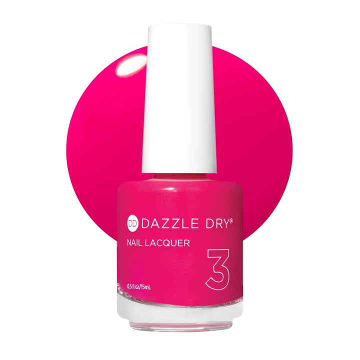 Dazzle Dry Heart of Fire front bottle showing vibrant pink shade and brand