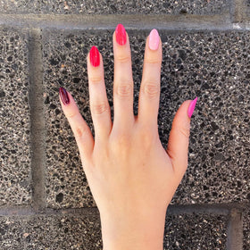 Dazzle Dry Heart Of Fire glossy finish reflecting salon-level shine