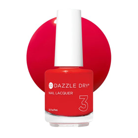 Dazzle Dry Holly Berry bottle front showing vibrant red shade and sleek packaging