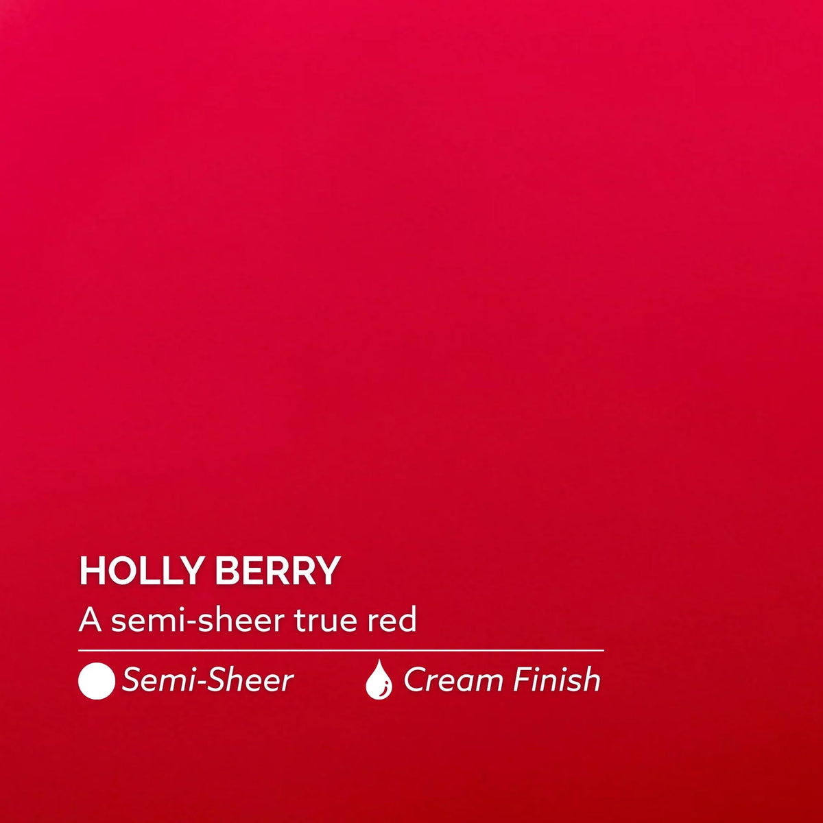 Dazzle Dry Holly Berry swatch on fingertips showing wearable semi-sheer red