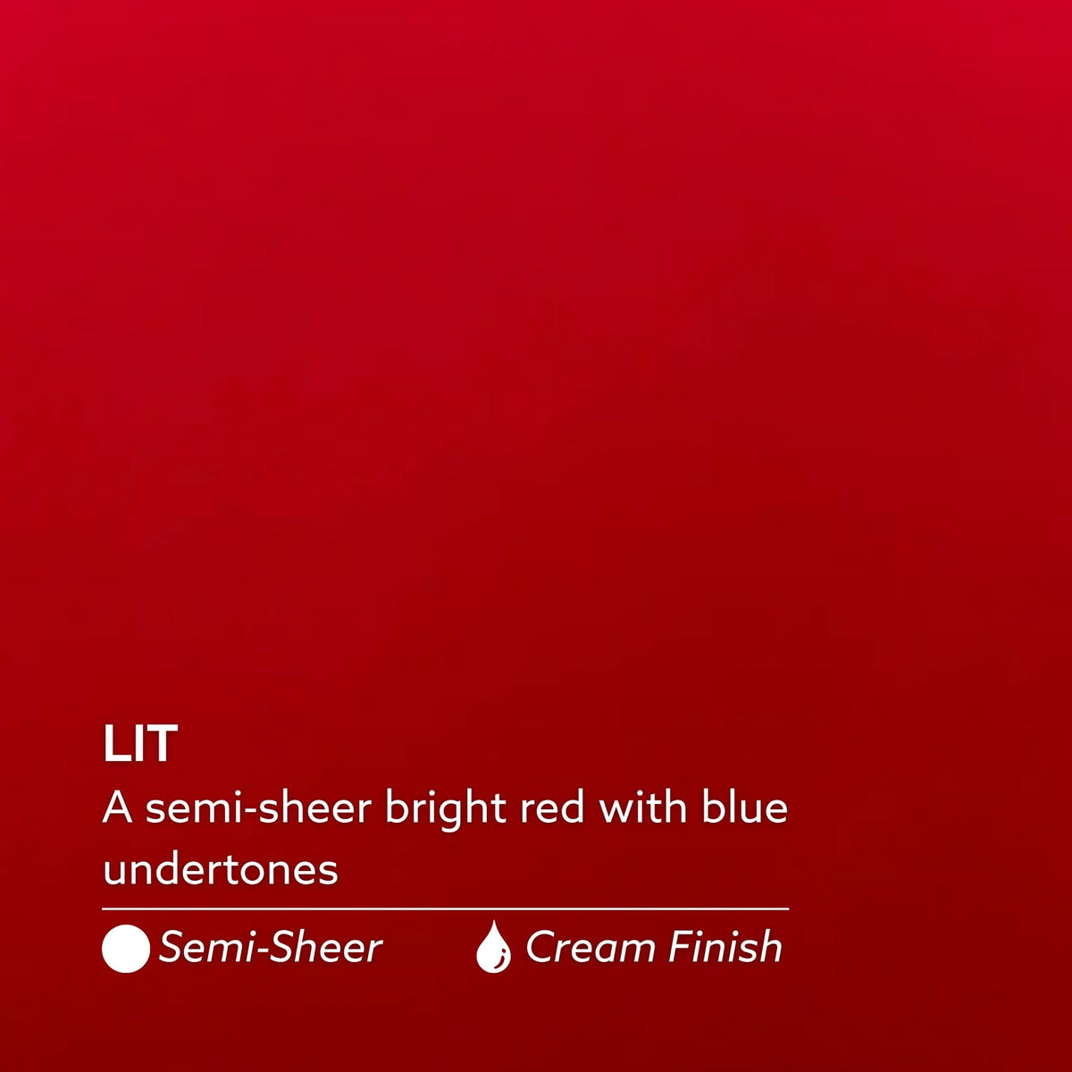 Dazzle Dry swatch two coats illustrating buildable red depth and cool undertones