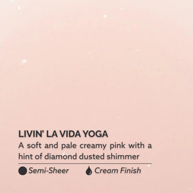 Nail wheel swatches of Dazzle Dry Livin' La Vida Yoga showing buildable semi-sheer coverage