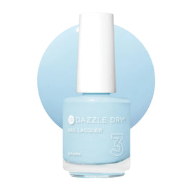 Dazzle Dry front bottle showing Lotion, Please! blue and 0.5 fl oz, clear branding benefit
