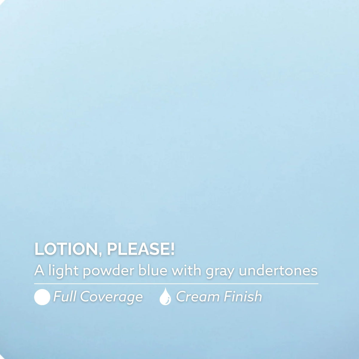 Dazzle Dry nail swatch on model hand highlighting soft powder blue color and wearable elegance