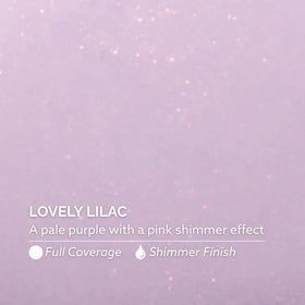 Dazzle Dry close-up shimmer detail of lovely lilac highlighting pink glow benefit