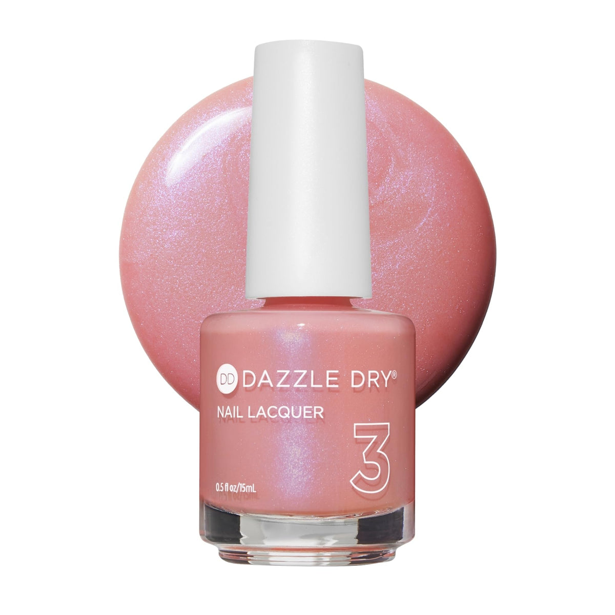Dazzle Dry Milky Way front bottle showing pearlescent pink shade and fast-dry benefit