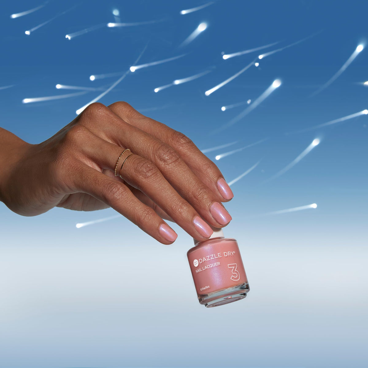Dazzle Dry Milky Way single brush stroke swatch showing semi-sheer shimmer