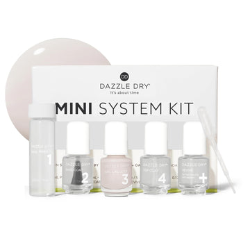 Dazzle Dry front packaging showing kit contents and travel convenience