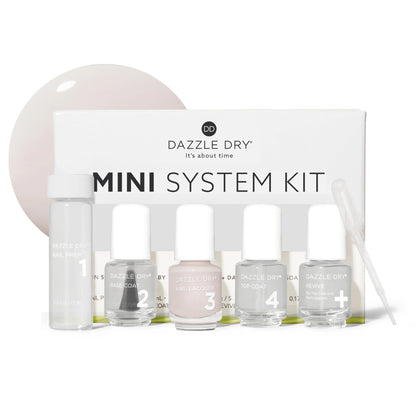 Dazzle Dry front packaging showing kit contents and travel convenience