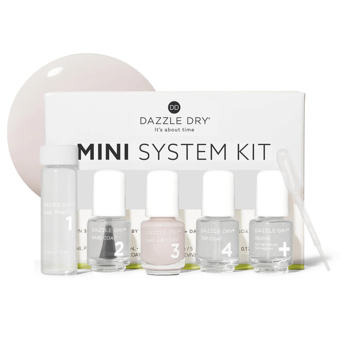 Dazzle Dry front packaging showing kit contents and travel convenience