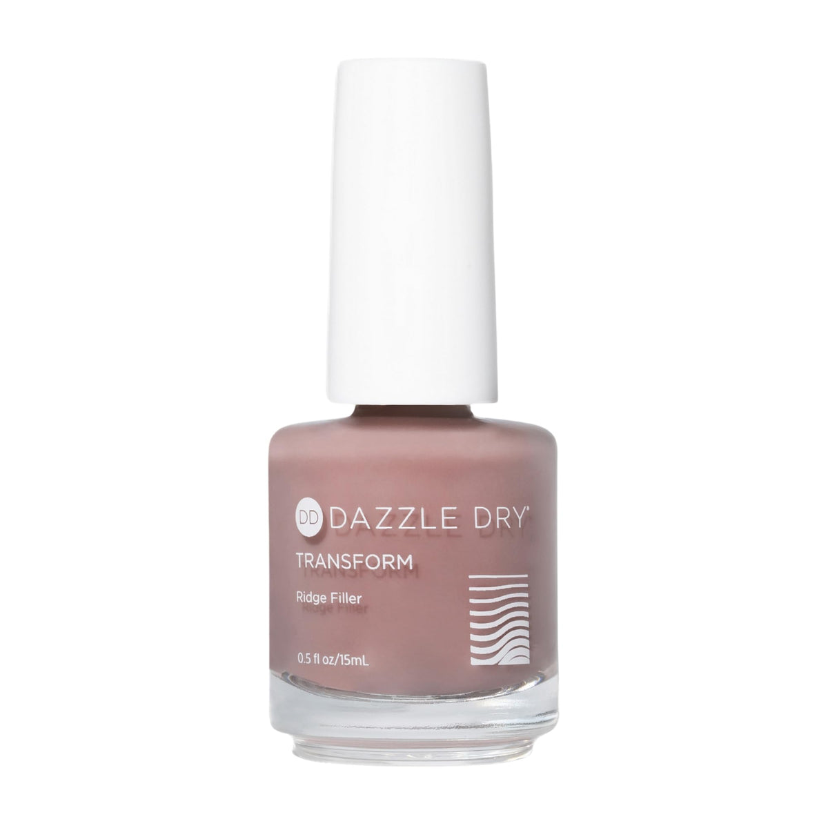 Dazzle Dry front label showing nude ridge filler for smooth, natural-looking nails