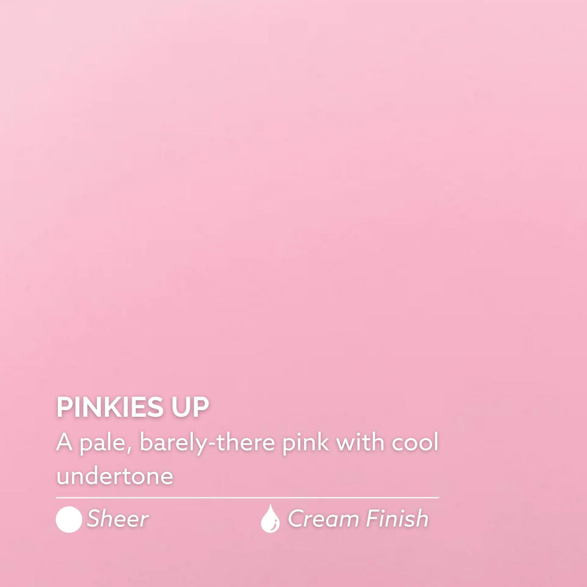 Dazzle Dry swatch on wrist showing sheer cool pink and buildable color