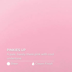Dazzle Dry swatch on wrist showing sheer cool pink and buildable color