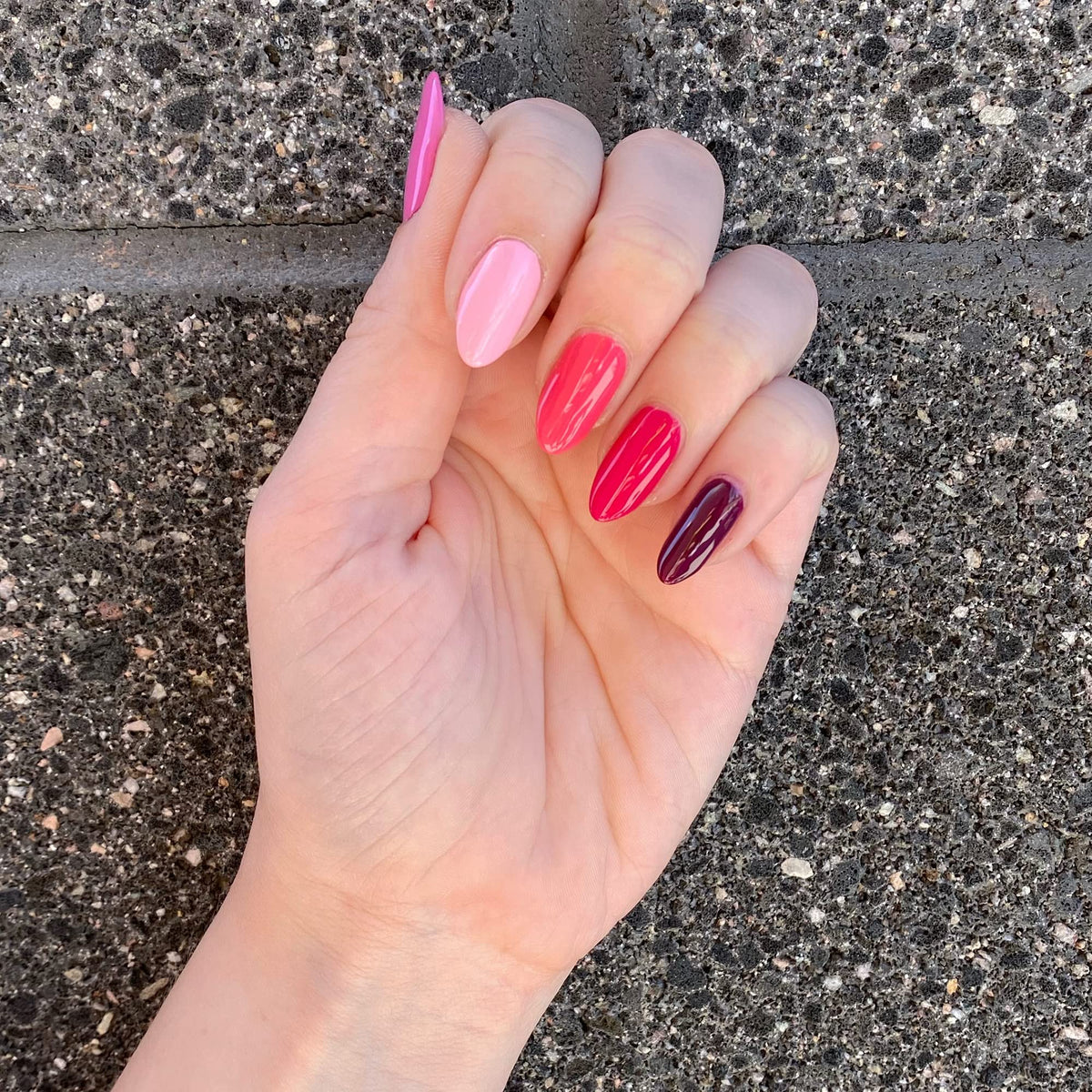Dazzle Dry Raspberry Crème texture stroke showing even pigment payoff