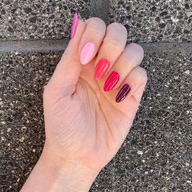 Dazzle Dry Raspberry Crème texture stroke showing even pigment payoff