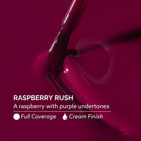 Dazzle Dry nail wheel swatch displaying Raspberry Rush depth and true color payoff