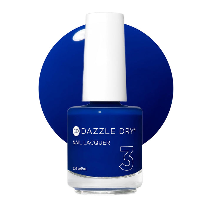 Dazzle Dry Saphira front bottle showing cobalt blue cream and brand promise