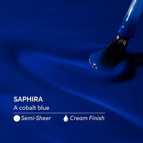 Dazzle Dry Saphira lacquer texture close-up demonstrating smooth finish