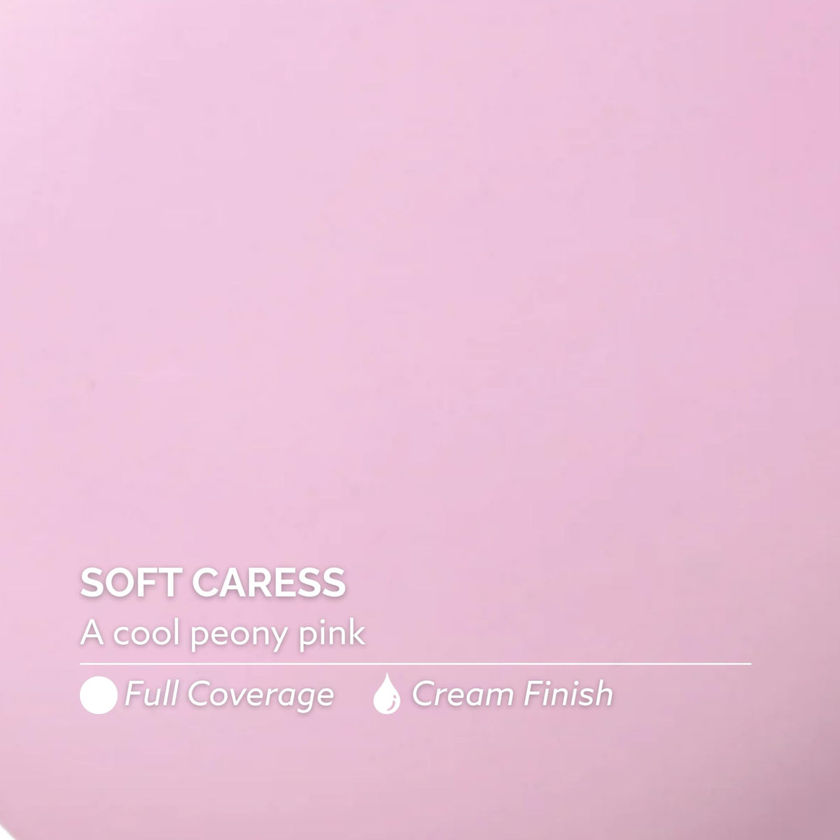 Dazzle Dry Soft Caress swatches on white card showing true peony pink color payoff