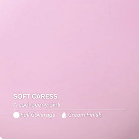 Dazzle Dry Soft Caress swatches on white card showing true peony pink color payoff