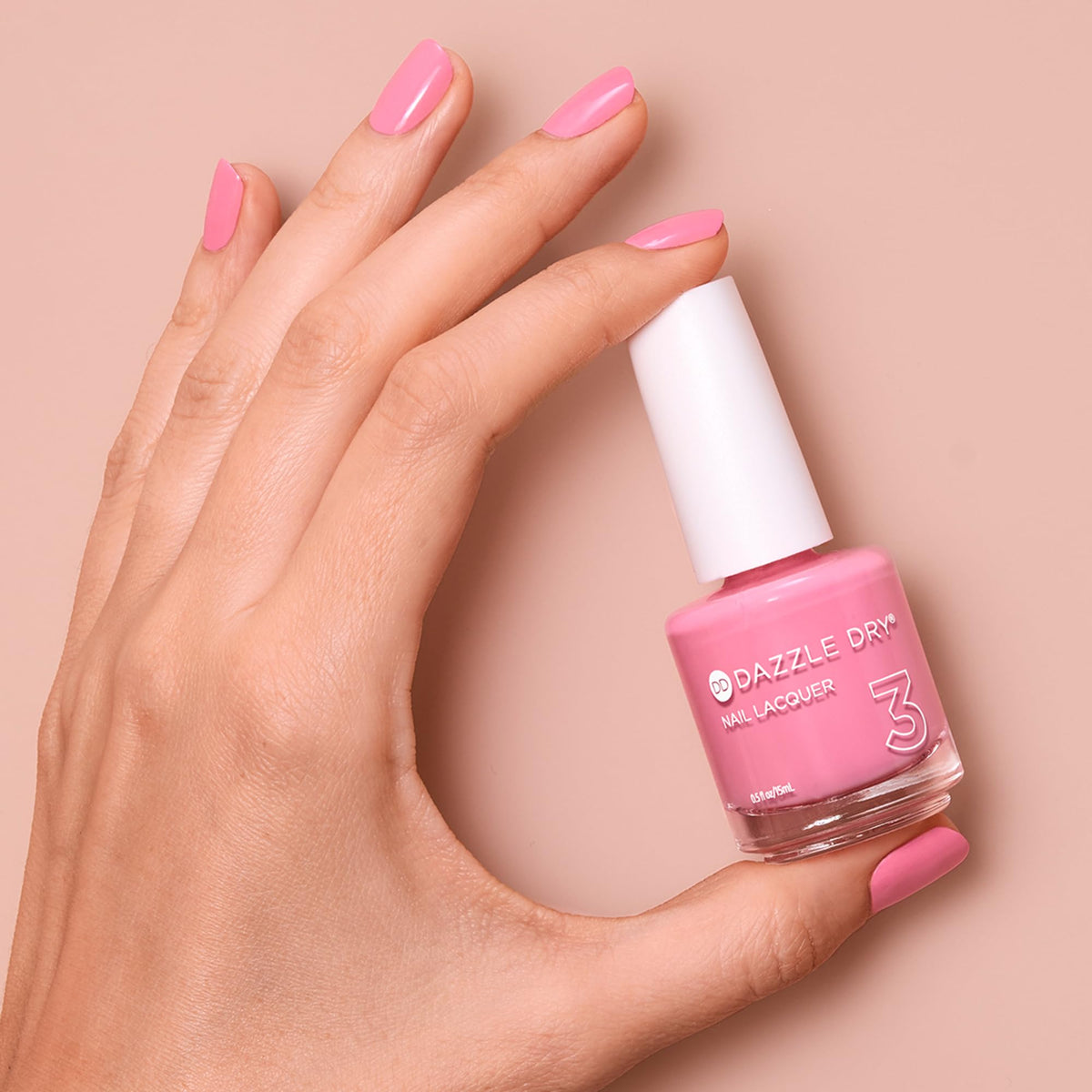 Dazzle Dry Soulmate applied on natural nails showing quick-dry, salon-quality finish