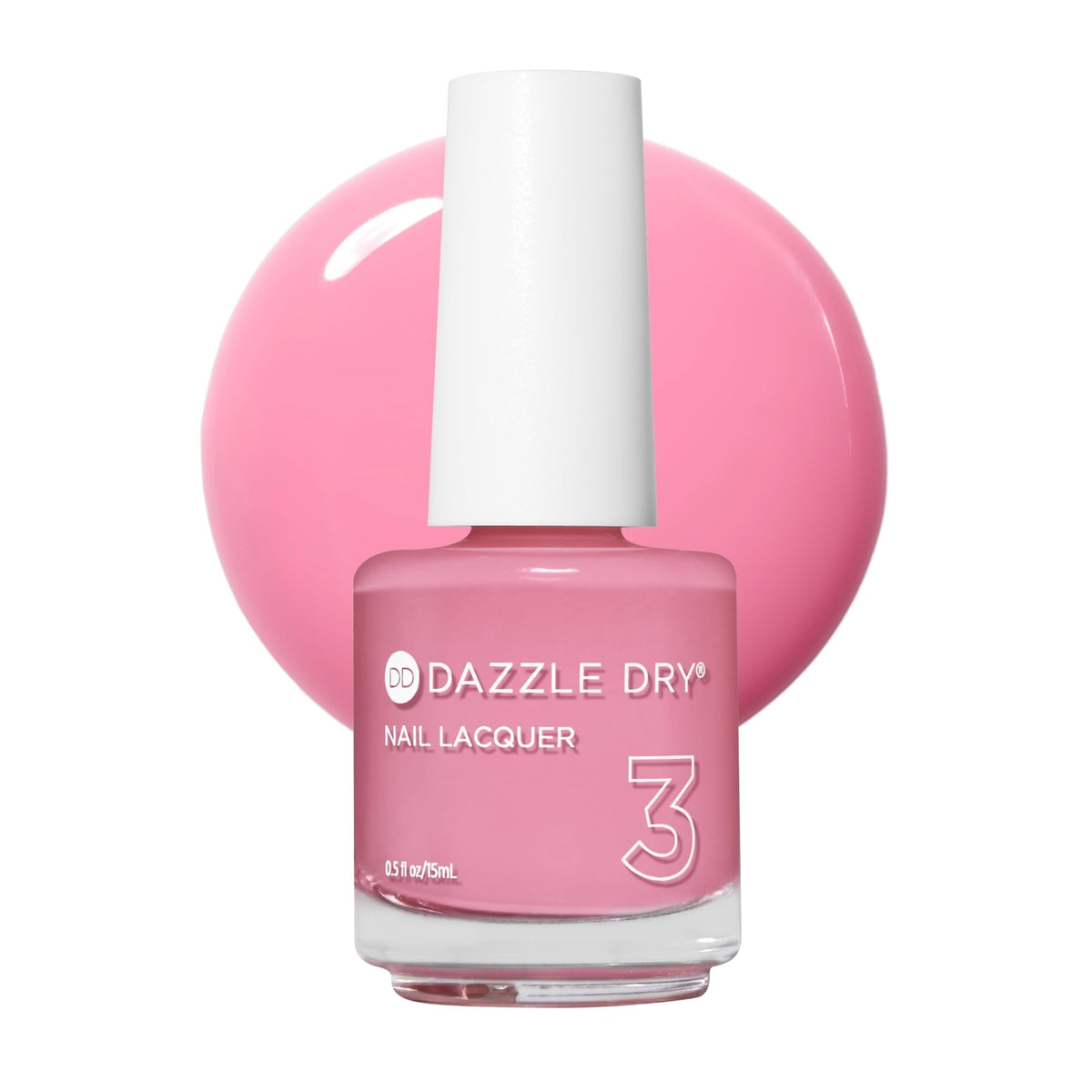 Dazzle Dry Soulmate front bottle showing bubblegum pink color and benefit of true shade