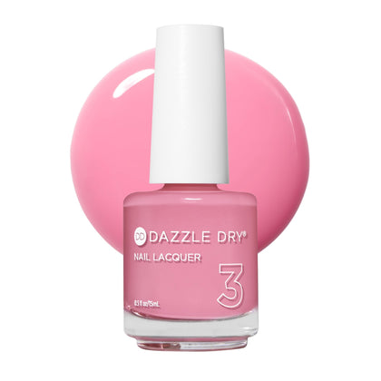 Dazzle Dry Soulmate front bottle showing bubblegum pink color and benefit of true shade