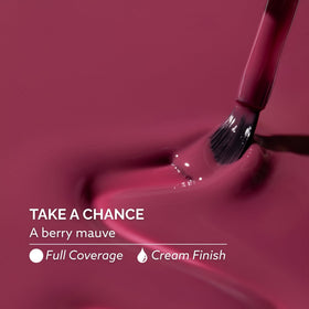 Dazzle Dry swatch wheel with Take A Chance showing true color and full coverage
