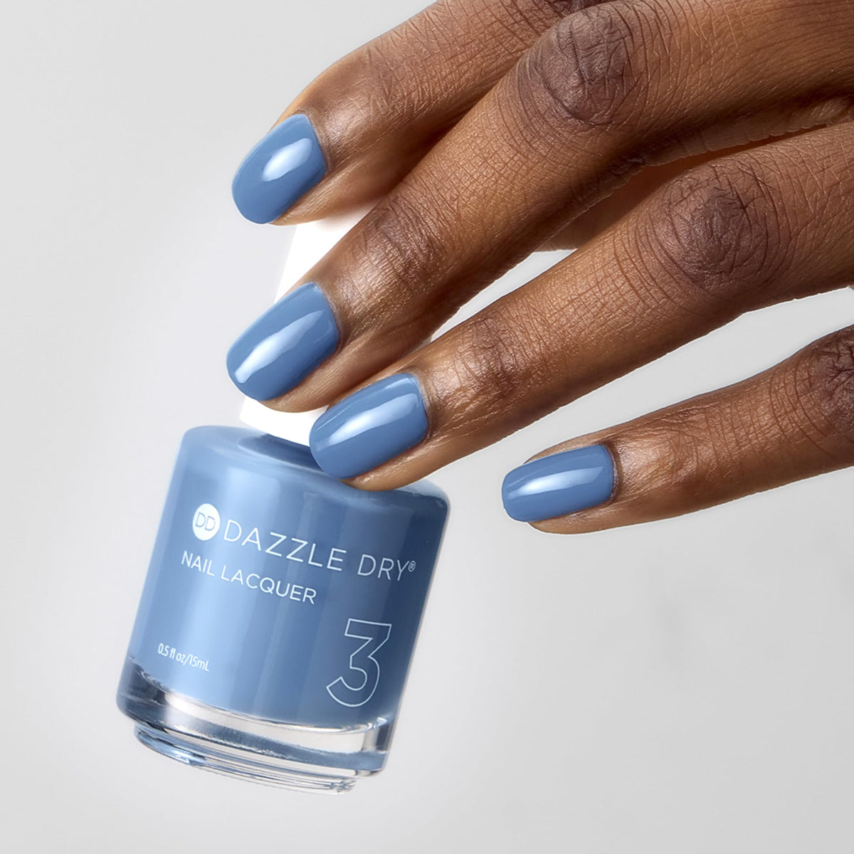 Dazzle Dry swatch on paper showing true Varsity Blues color