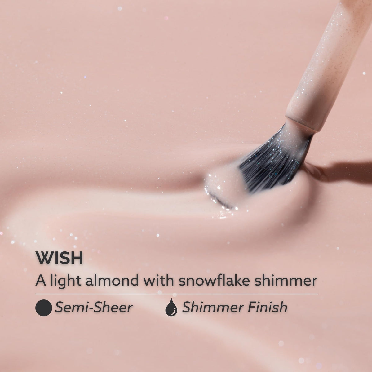 Dazzle Dry swatch wheel displaying Wish shimmer for easy color choice