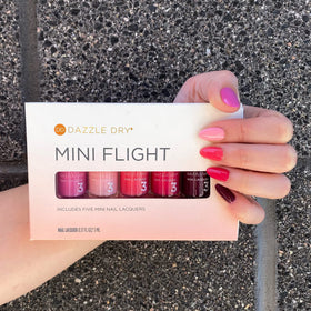 Dazzle Dry Yoga Mama swatch on a nail tip highlighting wearable brightness