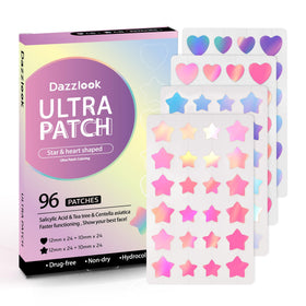 Dazzlook front packaging showing 96 iridescent patches and playful design benefit